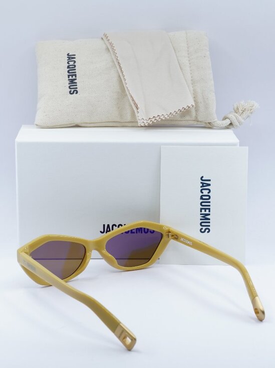 Jacquemus BAMBINO JAC/42 C7 Cat Eye Sunglasses - Banana/Brown - Picture 11 of 11